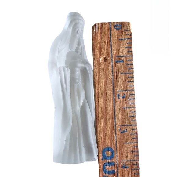 Vintage White Nativity Mini Figurine Set Christmas Holiday Manger Scene - Picture 14 of 15